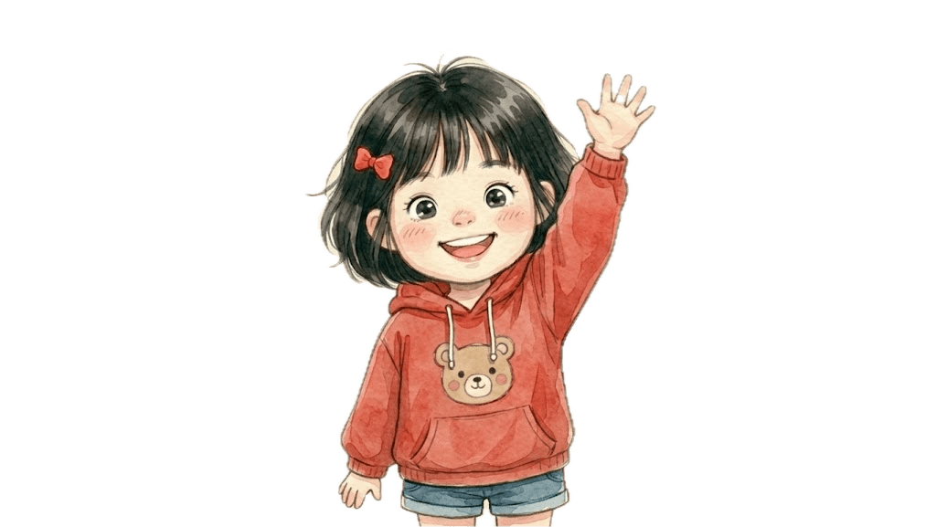 Jini waving hello